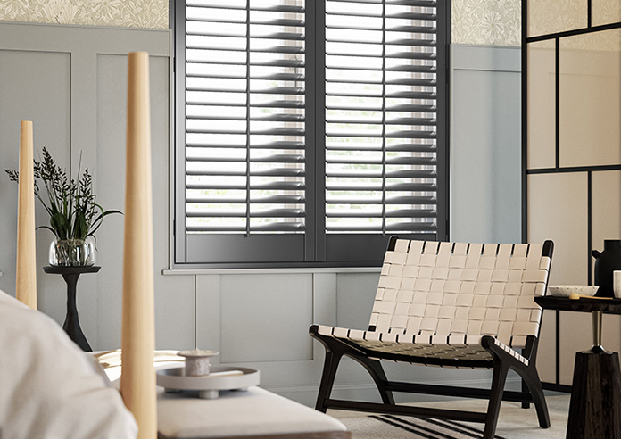 Kensington, Shadow Grey - Full Height Plantation Shutter - Image 5